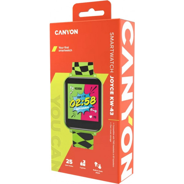 Фото - Уценка - Детские часы Canyon Joyce KW-43 DUAL BT Music Green (CNE-KW43YB)