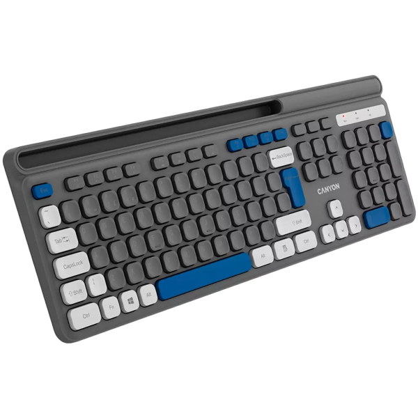 Фото - Клавіатура бездротова Canyon HKB-W03 Grey (CNS-HKBW03DG)