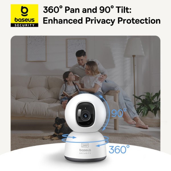 Фото - IP-камера Baseus Security P1 Series Indoor 3MP OS White EU (S0TV002132)