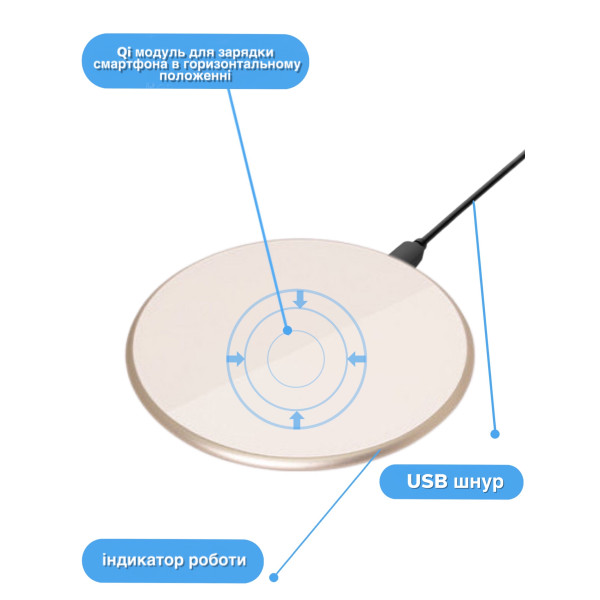 Фото - Бездротовий зарядний пристрій Ailink Slim Pad Premium Glass (AI-Slim2gl)