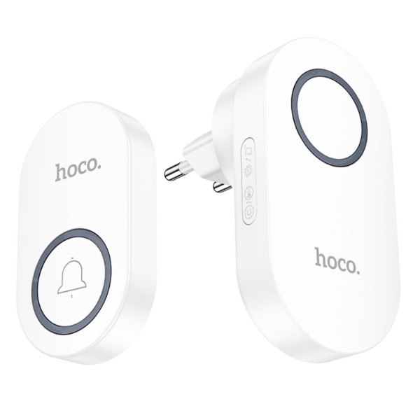 Фото - Бездротовий дверний дзвінок HOCO HI25 210 mAh (EU) White (6942007662307)