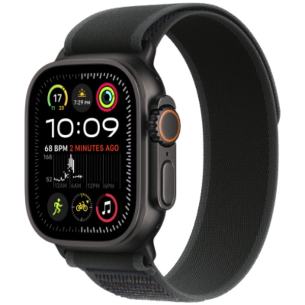 Фото - Ремешок для смарт-часов Apple 49mm Black Trail Loop - M/L - Black Titanium Finish (MYQ63ZM/A)