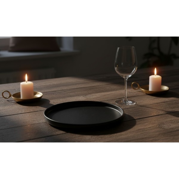 Фото - Тарелка десертная ARDESTO Trento 20,5 см Black (AR2920TB)