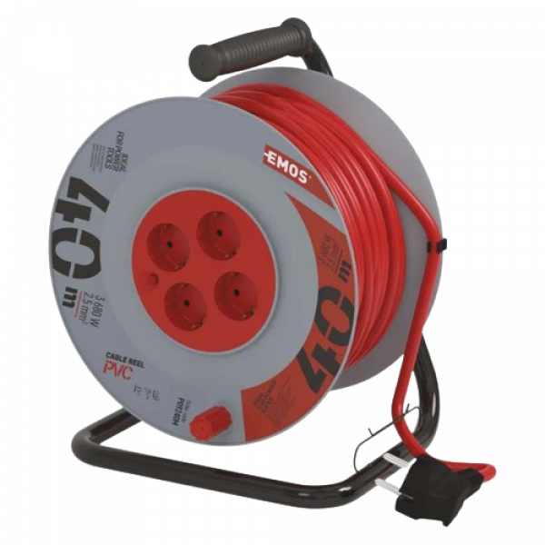 Фото - Подовжувач 220В EMOS на котушці P09240M 4 розетки, 40 м, ПВХ