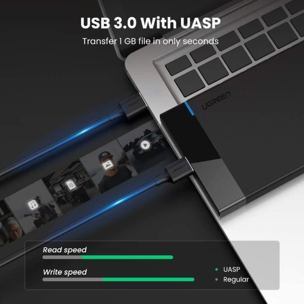 Фото - Зовнішня кишеня UGREEN M.2 для SATA HDD, SDD UGREEN 3.0 US221 Black (30848)
