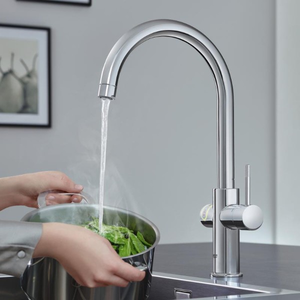 Фото - Смеситель кухонный Grohe + Бойлер RED DUO M-SIZE Хром 30083001