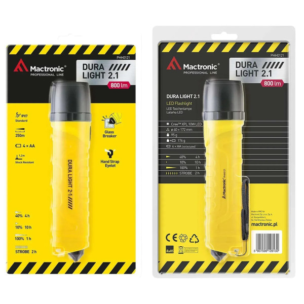 Фото - Ліхтар акумуляторний Mactronic Dura Light 2.1 Glass Breaker (PHH0121)