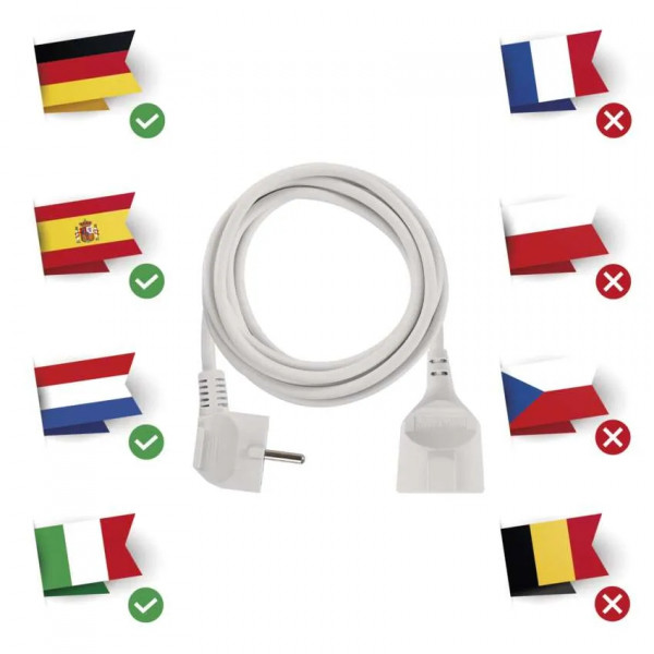Фото - Подовжувач 220В EMOS P0123R, 1 розетки, 3 м.