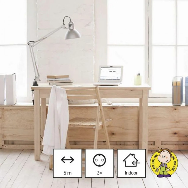 Фото - Удлинитель 220В EMOS P0325R, 3 розетки, 5м.