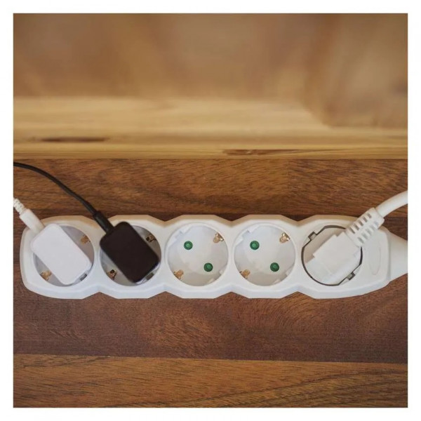 Фото - Подовжувач 220В EMOS P0521R, 5 розетки, 1,5 м.