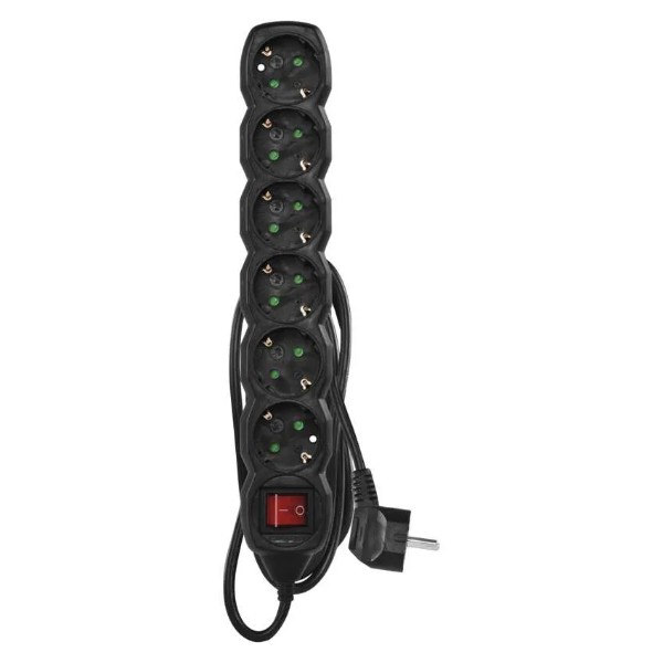 Фото - Подовжувач 220В EMOS PC1621R, 6 розетки, 1,5 м.
