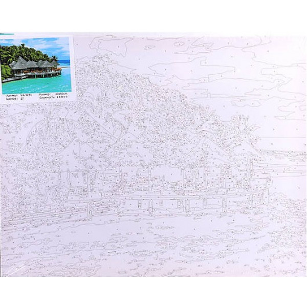 Фото - Картина по номерам Strateg "Мальдивы" 40х50 см (VA-3214)