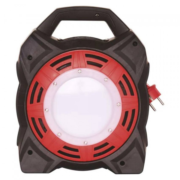 Фото - Подовжувач 220В EMOS на котушці P08215, 4 розетки, 15 м. з вбудованим led прожектором, гума/неопрен