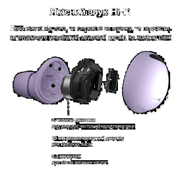 Фото - Навушники вкладиші бездротові TWS INSPIRE Buds2 Pro Purple
