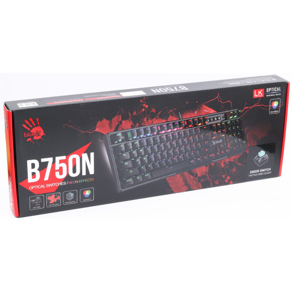 Фото - Клавиатура проводная игровая Bloody B750N (Black)