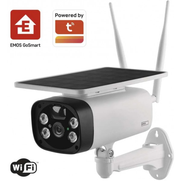 Фото - IP-камера EMOS умная H4056 GoSmart наружная с Wi-Fi, солнечной панелью и аккумулятором, белая