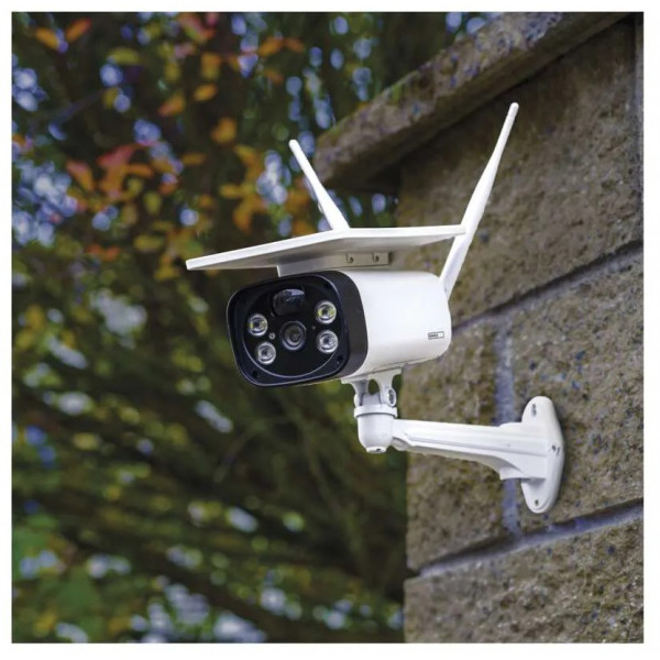 Фото - IP-камера EMOS умная H4056 GoSmart наружная с Wi-Fi, солнечной панелью и аккумулятором, белая