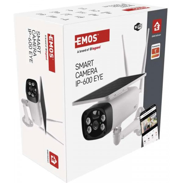 Фото - IP-камера EMOS умная H4056 GoSmart наружная с Wi-Fi, солнечной панелью и аккумулятором, белая