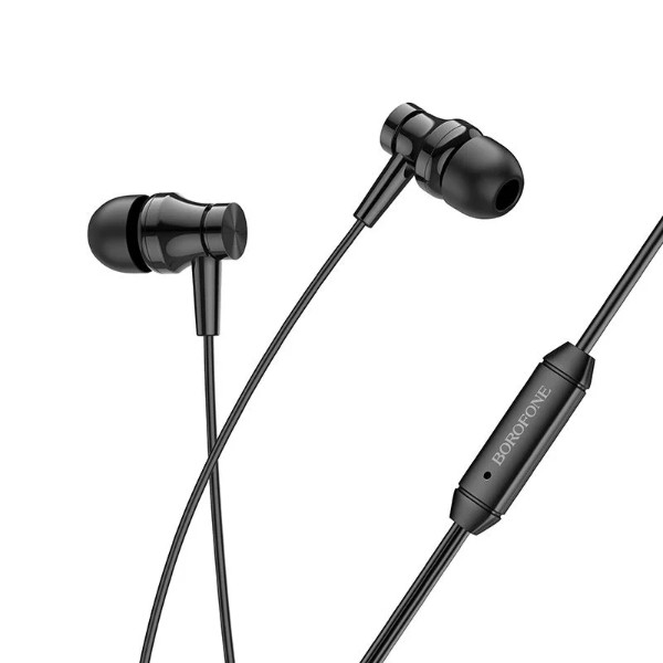 Фото - Наушники вкладыши проводные BOROFONE BM67 Talent universal earphones with mis Black (6974443382891)