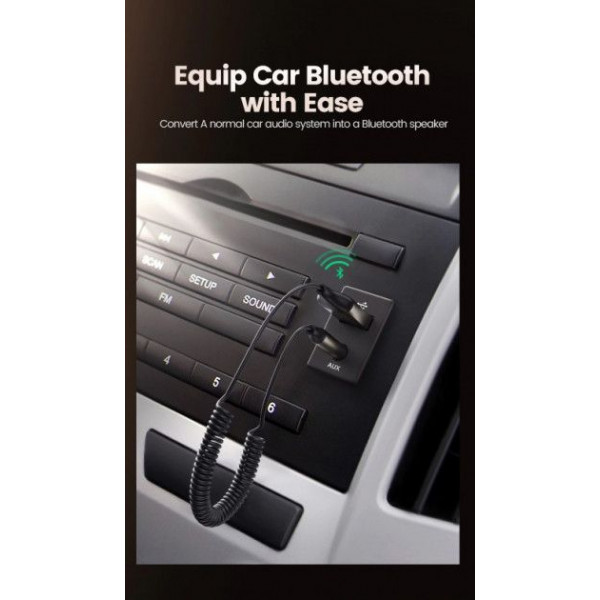 Фото - Адаптер мережі Bluetooth USB UGREEN CM309 Bluetooth Aux with Mic Space Gray (70601)