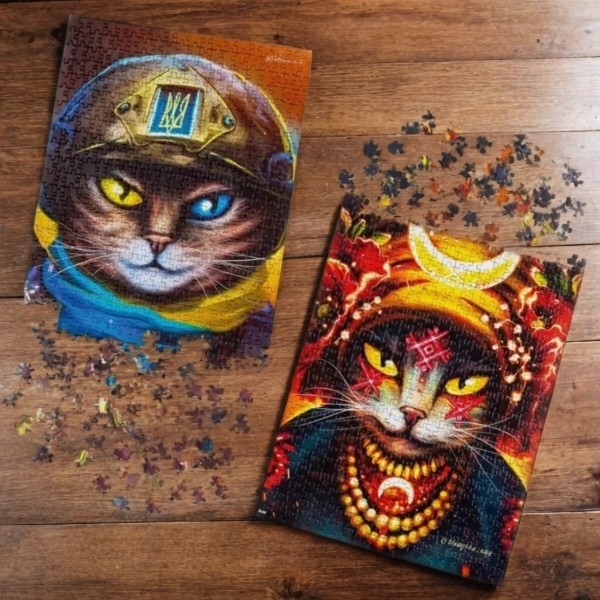 Фото - Пазли (8 +) De.tail 2 in 1 "Ukrainian Cat Soldier &amp;amp; Ukrainian molfarka"(DT500-10)