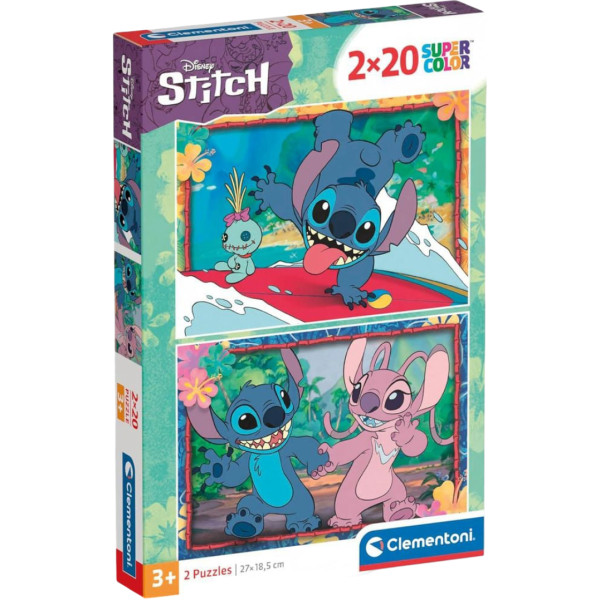 Фото - Пазли (3-4 роки) Clementoni Disney Stitch 2 шт. по 20 ел. (24809)