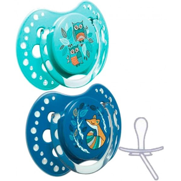 Фото - Симетрична пустушка Lovi Folky силиконовая, 2 шт.  (22/842boy)