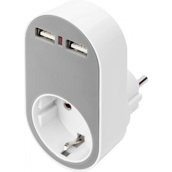 Фото - Мережевий зарядний пристрій Digitus Universal USB + Power Socket (DA-70617)