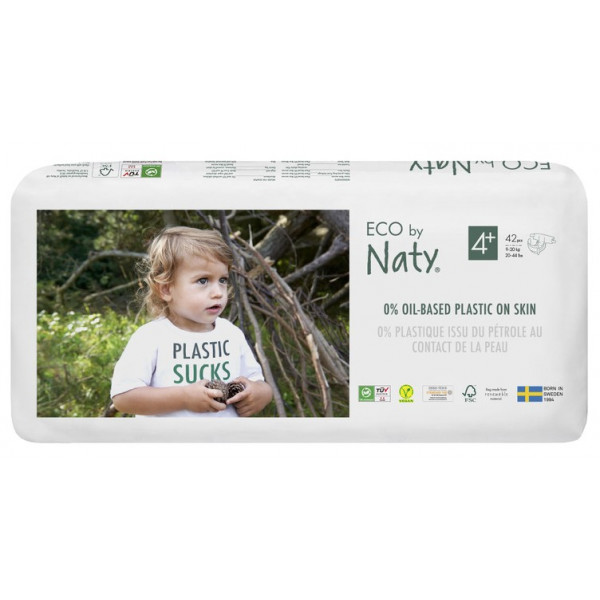 Фото - Одноразові підгузки Eco By Naty Органічні Розмір 4 (9-20 кг) 42 шт. (178440)