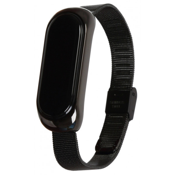 Фото - Ремешок для фитнес-браслета BeCover Metal for Xiaomi Mi Smart Band 5 Black (705146)