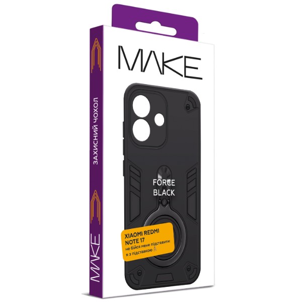 Фото - Чохол для смартфону MAKE Force for Xiaomi Redmi Note 17, Black (MCRC-XRN17BK)