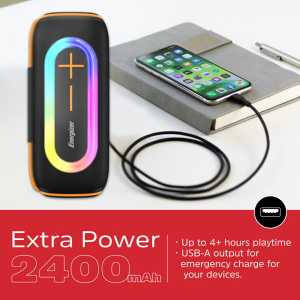 Фото - Портативна акустика Energizer 20Вт Bluetooth Black (BTS206)