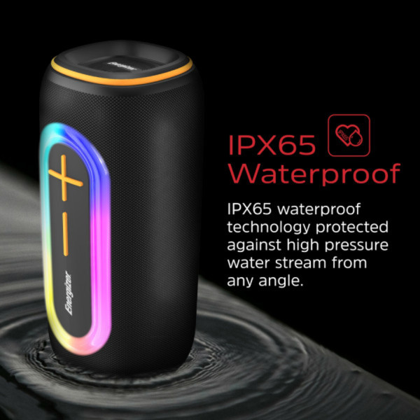 Фото - Портативна акустика Energizer 20Вт Bluetooth Black (BTS206)