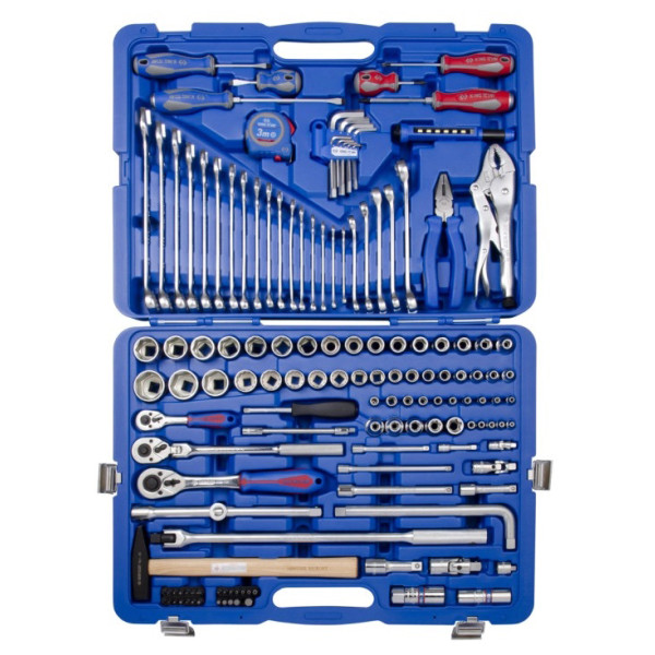 Фото - Набір інструментів KING TONY 1/4"+1/2" 143 шт. в пластиковому кейсі (SC9543MR)