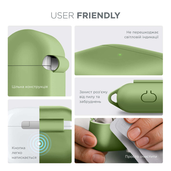 Фото - Чохол для навушників Armorstandart Hang Case for Apple AirPods 3 Matcha Green (ARM60315)