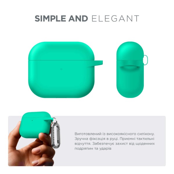 Фото - Чохол для навушників Armorstandart Hang Case for Apple AirPods 3 Mint Green (ARM60316)