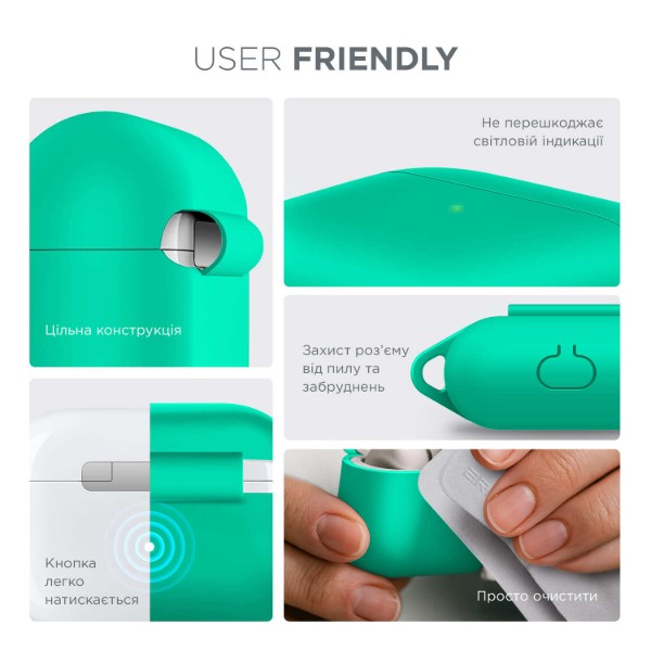 Фото - Чохол для навушників Armorstandart Hang Case for Apple AirPods 3 Mint Green (ARM60316)