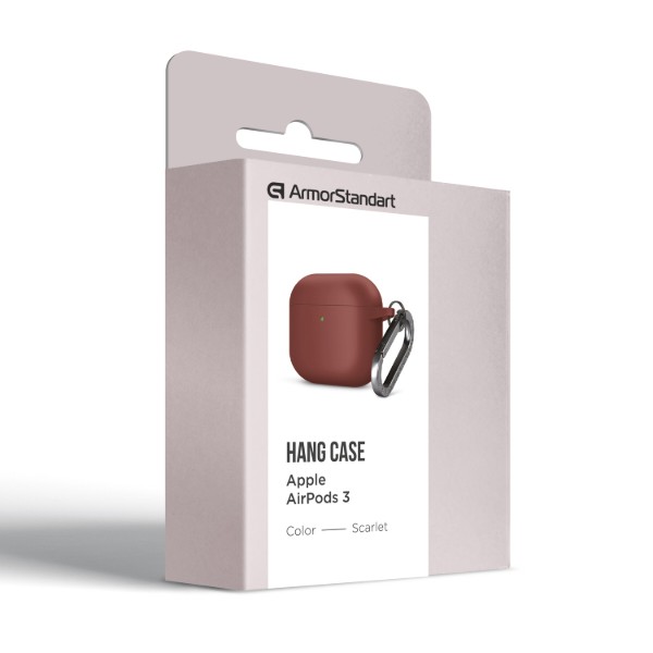 Фото - Чохол для навушників Armorstandart Hang Case for Apple AirPods 3 Scarlet (ARM60323)