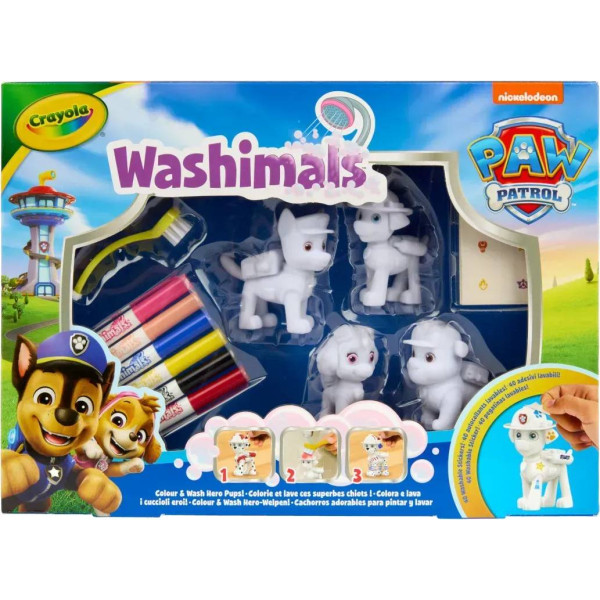 Фото - Набор для декупажа и росписи Crayola Washimals Paw Patrol 4 животных и 6 фломастеров (74-0290)