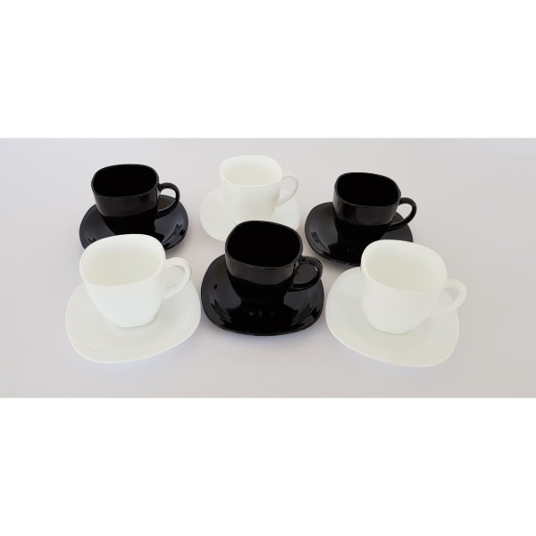 Фото - Набір чашок Luminarc Carine Black & White 6х220 мл (D2371)