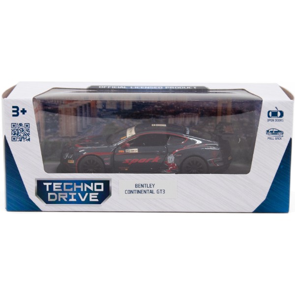 Фото - Автотранспорт TechnoDrive Bentley Continental GT3 чорна (250260)