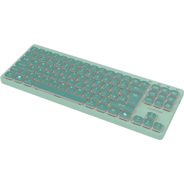 Фото - Клавіатура дротова Canyon OnType 10 TKL Mechanical Silent Low-profile Green (CNS-HKB10GR)
