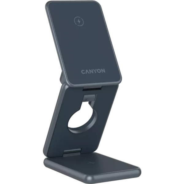 Фото - Бездротовий зарядний пристрій Canyon OnCharge 309 15W 3in1 Metal (CNS-WCS309M)