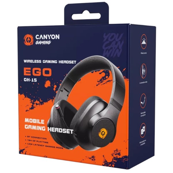 Фото - Наушники полноразмерные беспроводные Canyon EGO GH-15 2in1 BT White (CND-SGHS15W)