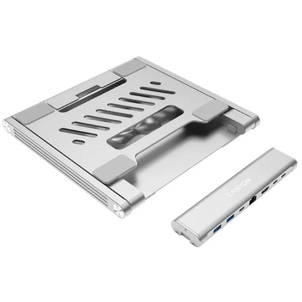 Фото - Підставка під ноутбук Canyon OnStand 2 Hub 6-in-1 Aluminium (CNS-SDS2)