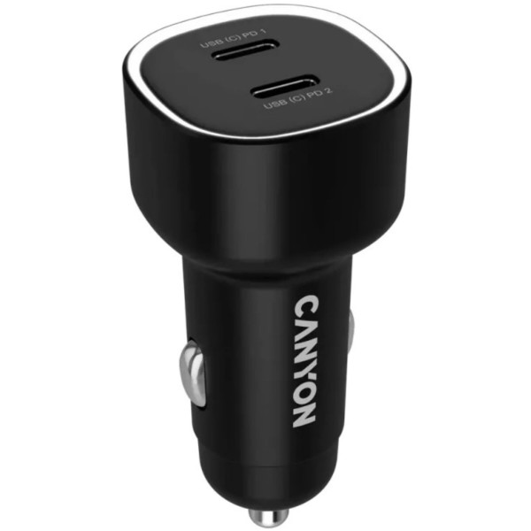 Фото - Автомобильное зарядное устройство Canyon OnDrive 60 PD 60W 2xUSB-C Black (CNE-CCABR3CC)
