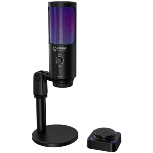 Фото - Мікрофон для комп'ютера бездротовий Lorgar Voicer SMP40 RGB з бездротовою кнопкою Black (LRG-SMP40-BK) Фото - Мікрофон для комп'ютера бездротовий Lorgar Voicer SMP40 RGB з бездротовою кнопкою Black (LRG-SMP40-BK)