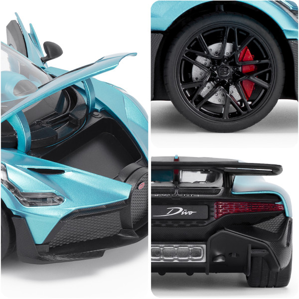 Фото - Колекційна машинка 1:18 TechnoDrive BUGATTI DIVO Blue (250939BDBL)