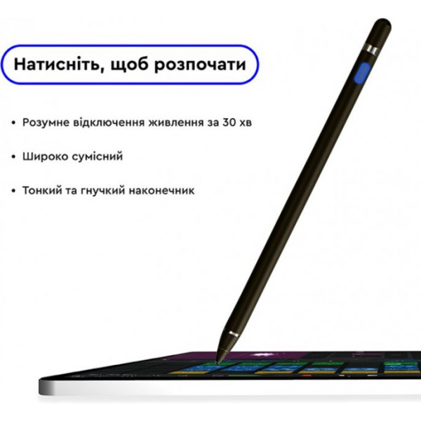 Фото - Стилус AIRON AirPen для ємнісного дисплею Black (6126755803223)