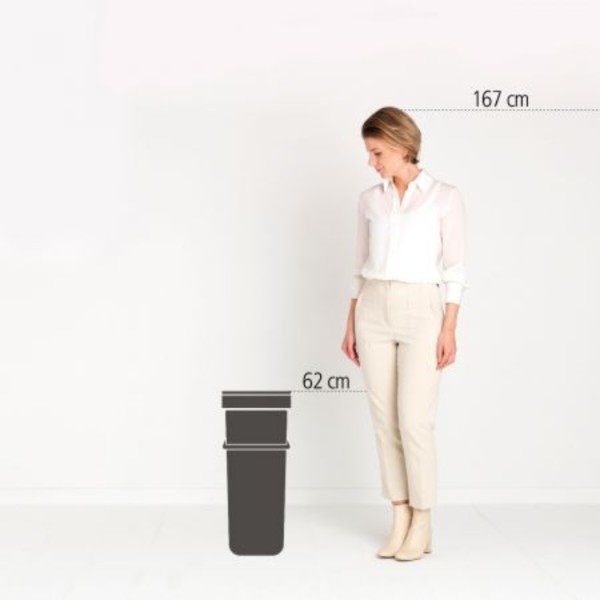 Фото - Бак для сміття Brabantia Sort&Go 40 л Сірий (251047)